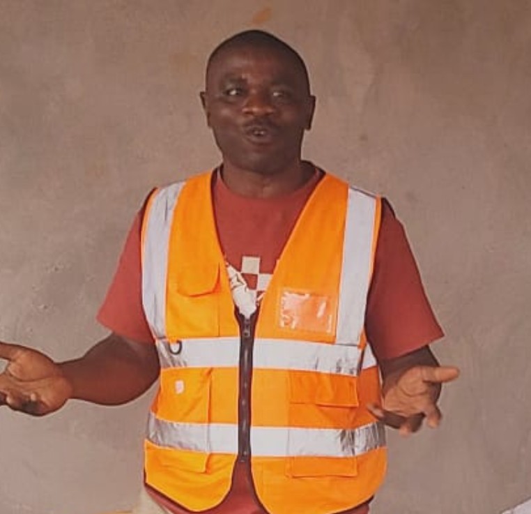 Engr. Ja-ai Derick on a field operation in his safety vest